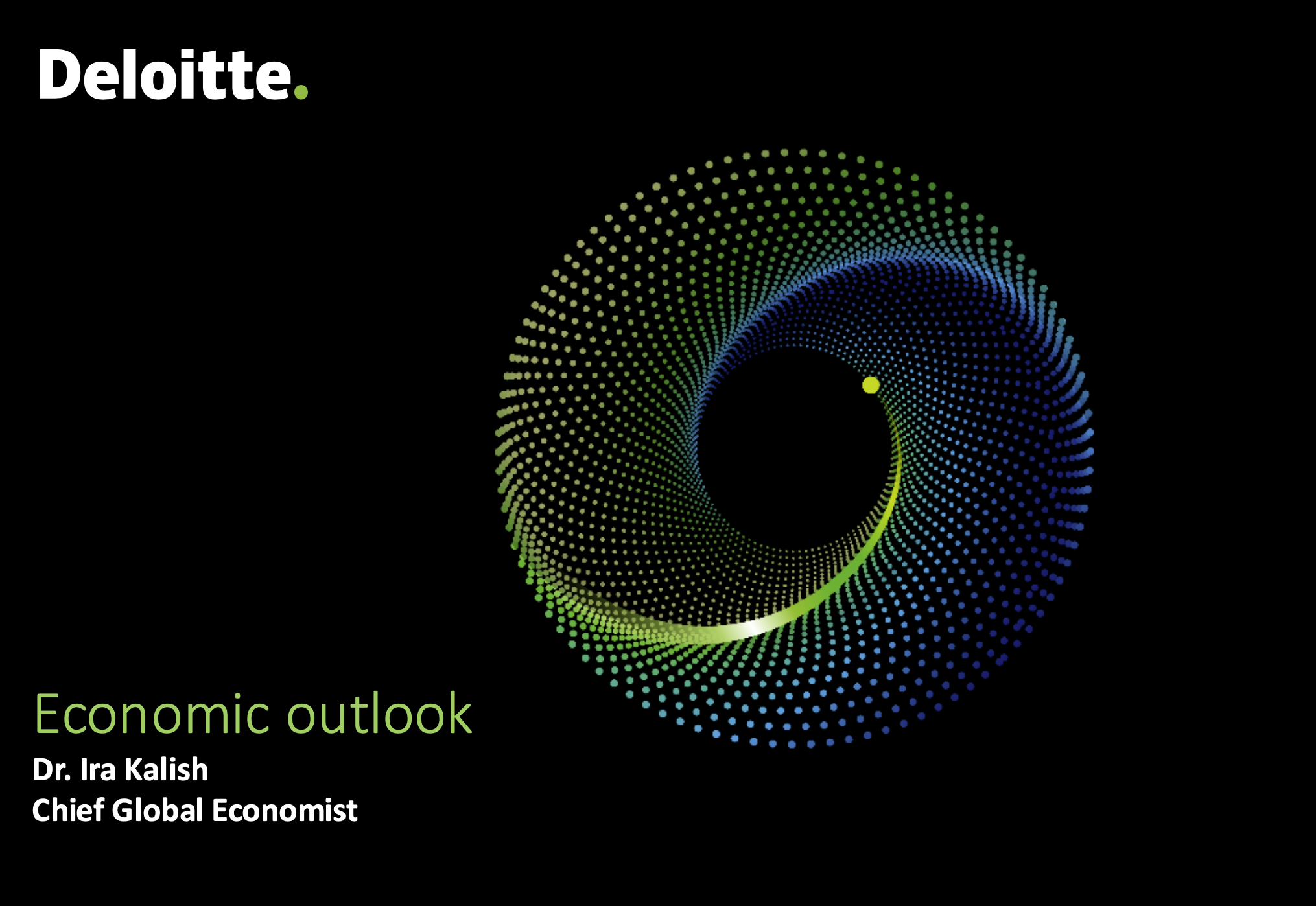 Economic Outlook- Ira Kalish